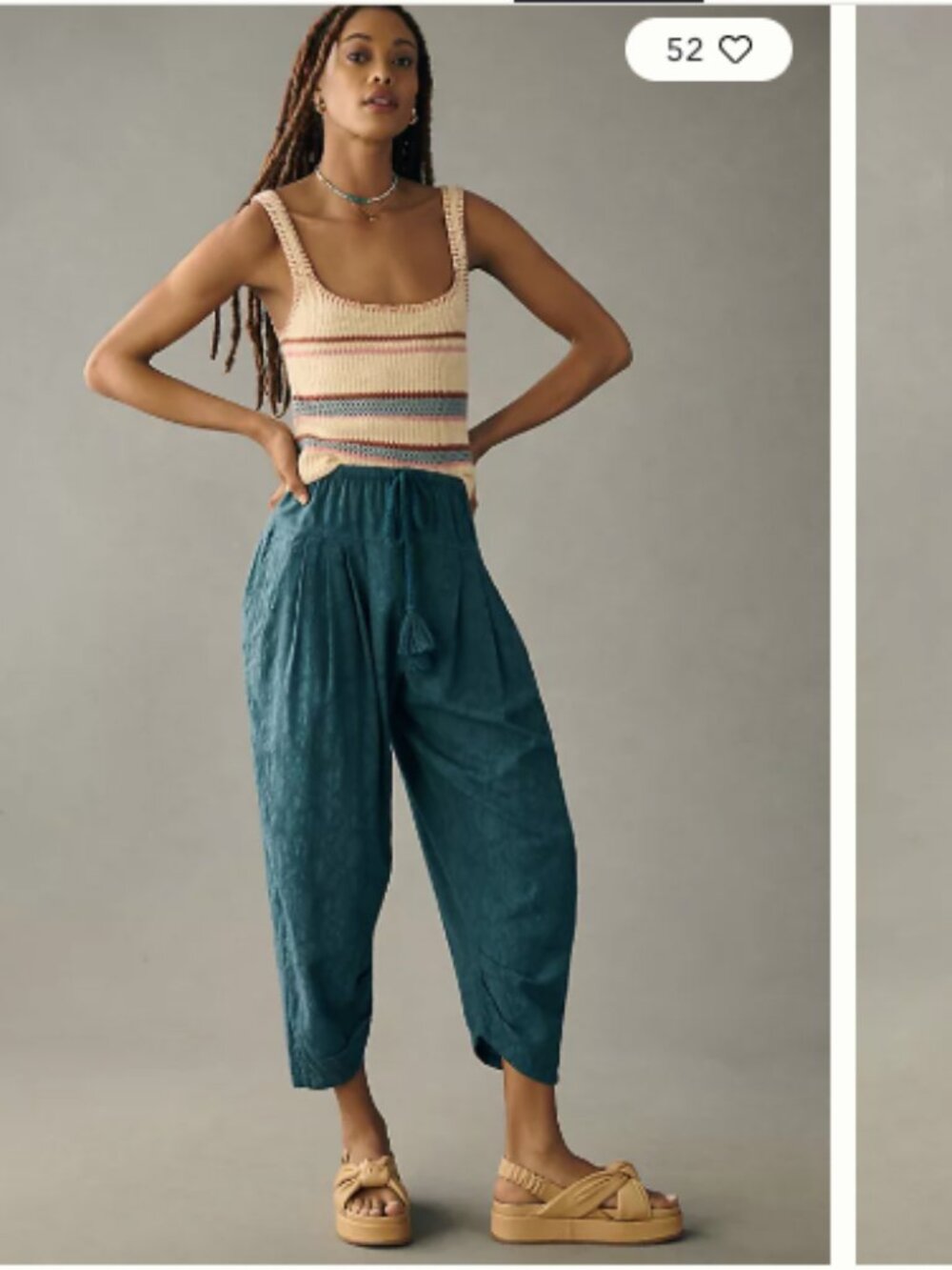 Anthropologie Jacquard Balloon Pants Teal Turquoise Green XS